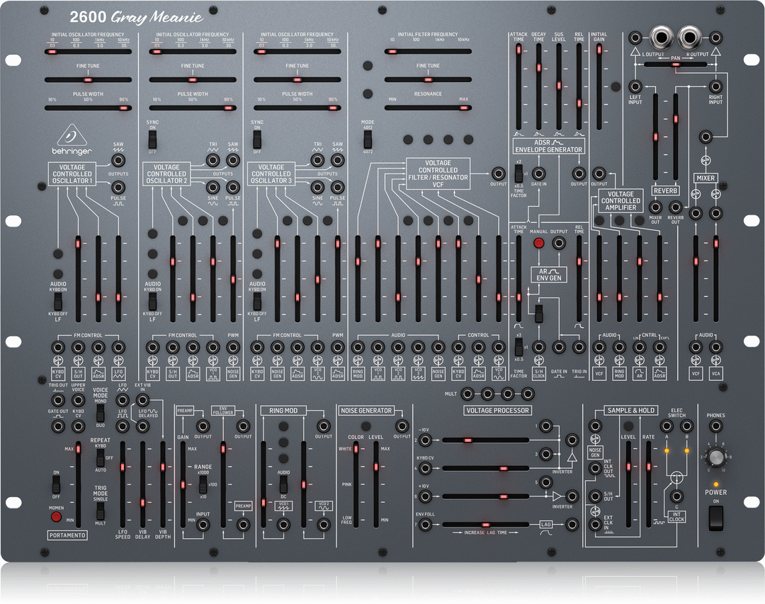 Behringer 2600 Gray Meanie Analog Synth 8RU