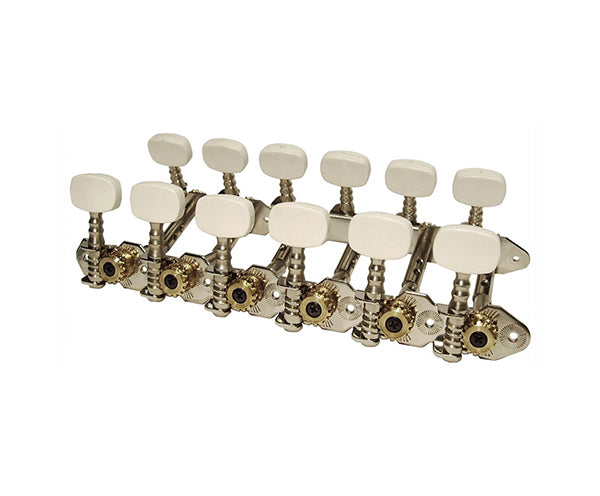 Van Gent Machine Heads 6/6 Economy 12-String Steel on Plate-Nickel