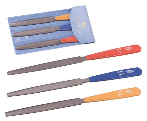 Nut Files (Set Of 3) 6 Profiles for Guitar