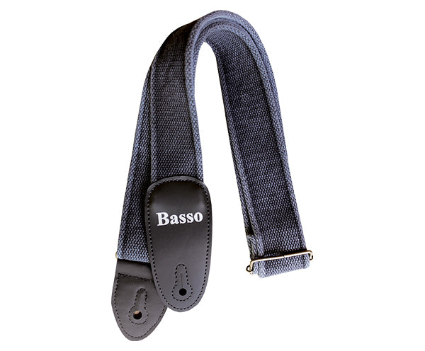 Basso Guitar Strap - Cotton Black EX01