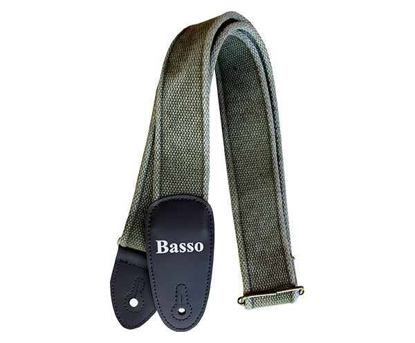 Basso Guitar Strap - Cotton Olive EX02