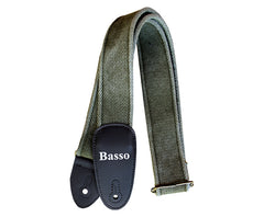 Basso Guitar Strap - Cotton Olive EX02