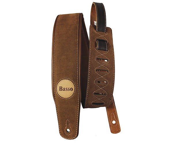 Basso Guitar Strap - Synthetic Suede Brown CLA04