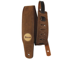Basso Guitar Strap - Synthetic Suede Brown CLA04