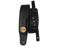Basso Guitar Strap - Synthetic Braided Black CLA15