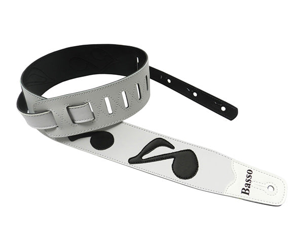 Basso Guitar Strap - Synthetic Music White SRV-WHT