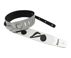 Basso Guitar Strap - Synthetic Music White SRV-WHT