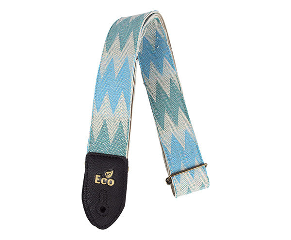 EcoStrap Light 100% Recyled Cotton Blue/White ZigZag ECO 17