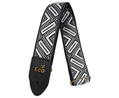 EcoStrap Guitar Strap - EcoJacq - JACQ 05 Black/White