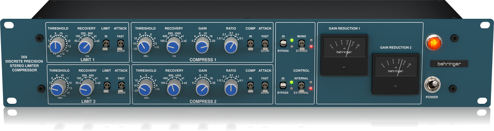 Behringer 369 2 Channel Stereo Compressor And Limiter