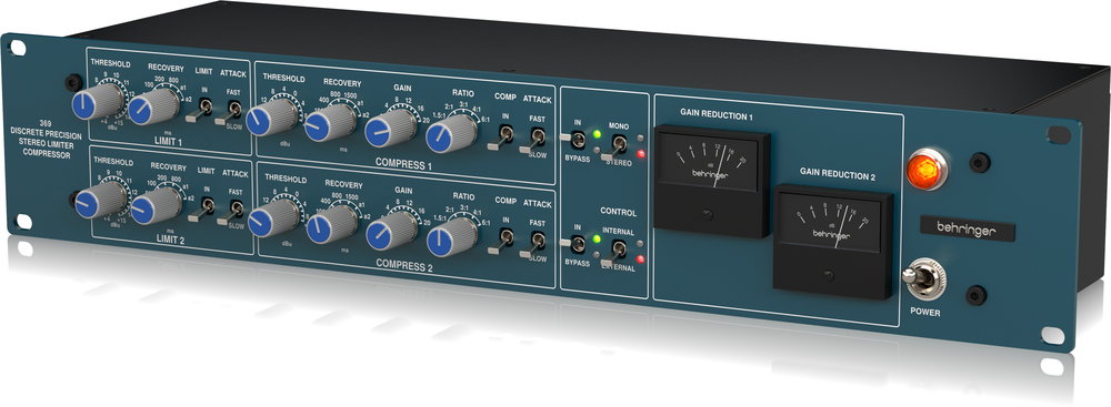 Behringer 369 2 Channel Stereo Compressor And Limiter