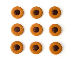 Sax Pad: Tan Leather. Plastic Disc 18.5mm