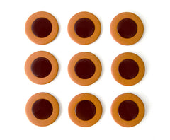 Sax Pad: Tan Leather. Plastic Disc 40mm