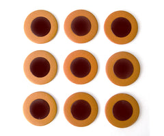 Sax Pad: Tan Leather. Plastic Disc 51.5mm