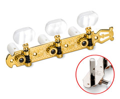 Schaller Mach 3/3 Steel/Lyre Plate.Slotted. Gold 8011011500