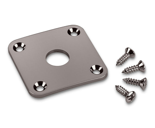 Schaller Guitar Jack-Socket Plate Ruthenium-15190600