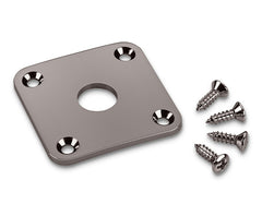 Schaller Guitar Jack-Socket Plate Ruthenium-15190600
