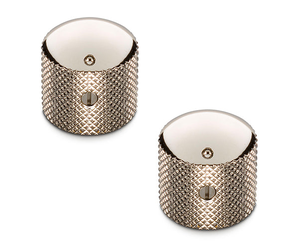 Schaller Guitar Dome Knurled Knobs (Set Of 2) Nickel-15020100