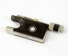 Violin Bow Frog-Ebony-Pearl Eye 1/2-1/4