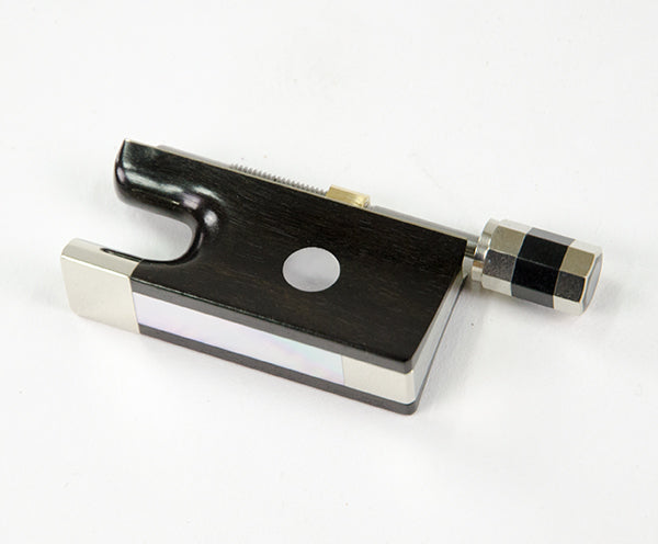 Violin Bow Frog-Ebony w/3-Part Screw German