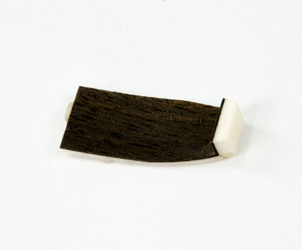 Violin Bow Tip-Bone Ebony Lining. Flat