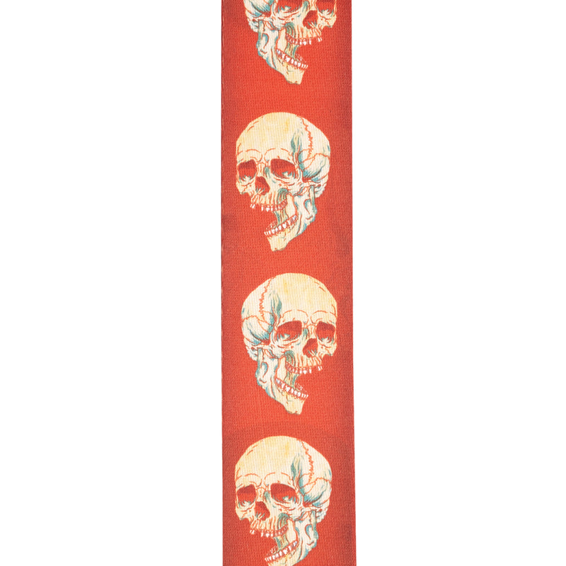 D'Addario Alchemy Guitar Strap, Live Life Skull