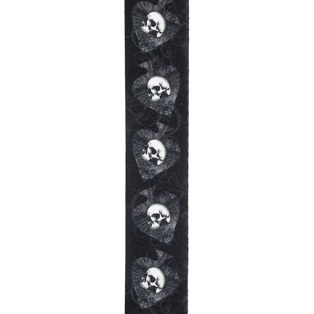 D'Addario Alchemy Guitar Strap, Skulls in Spades