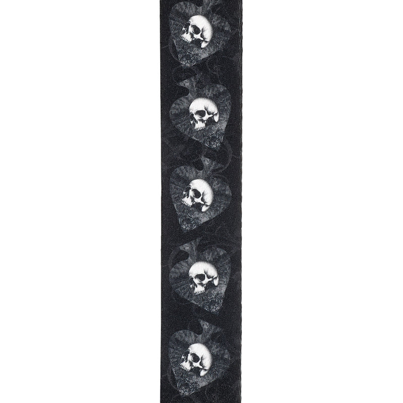 D'Addario Alchemy Guitar Strap, Skulls in Spades