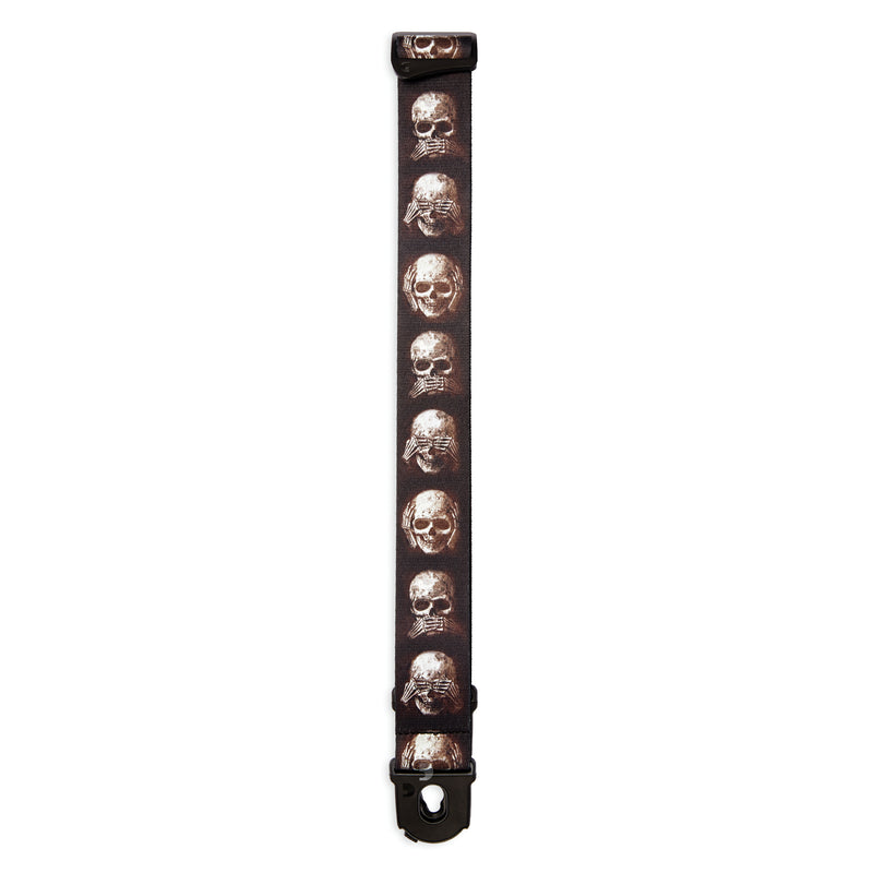 D'Addario Alchemy Planet Lock Guitar Strap, Muted Skulls