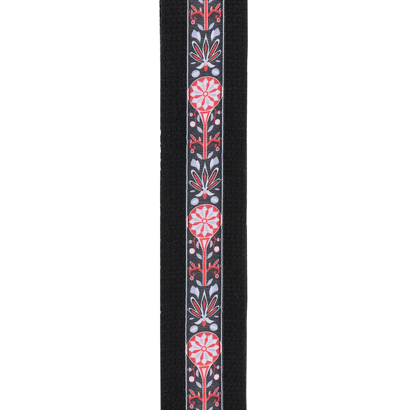 D'Addario Deluxe Cotton Guitar Strap, Black