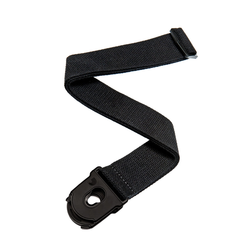D'Addario Planet Lock Guitar Strap, Cotton, Black