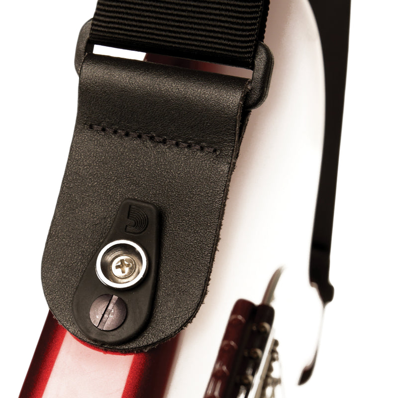 D'Addario Pad Lock Guitar Strap, Black