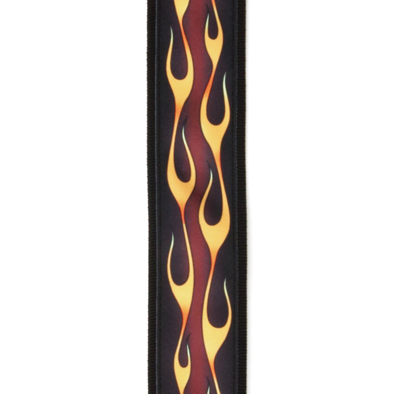 D'Addario Hot Rod Flame Guitar Strap, Red