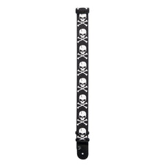D'Addario Woven Guitar Strap, Cross Bone Skull
