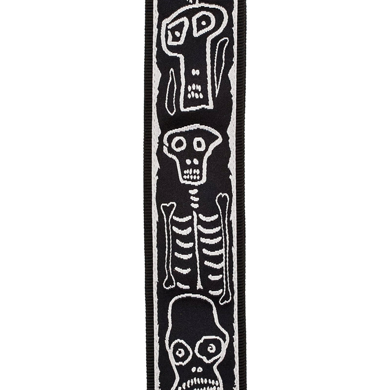 D'Addario Joe Satriani Planet Lock Guitar Strap, Skull N Bones