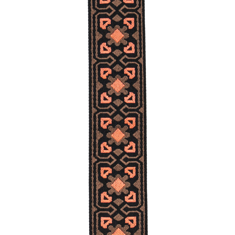 D'Addario Eco Woven Guitar Strap, Brown & Orange