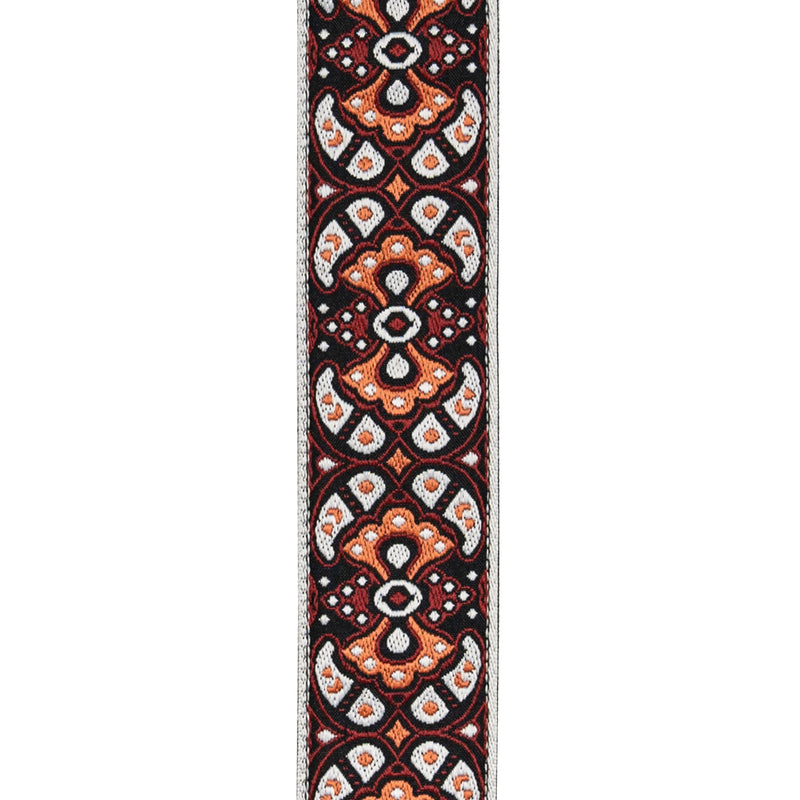 D'Addario Eco Woven Guitar Strap, Red & Orange