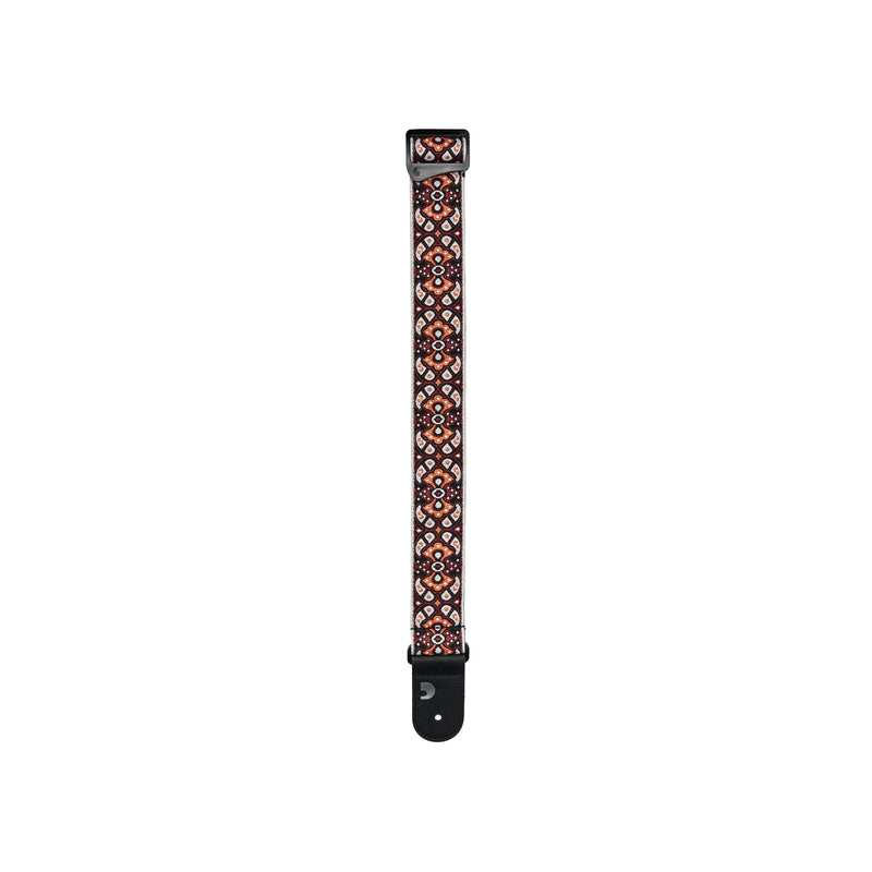 D'Addario Eco Woven Guitar Strap, Red & Orange