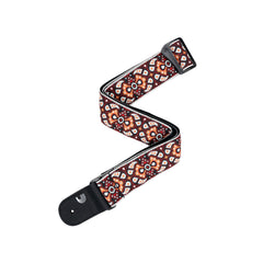 D'Addario Eco Woven Guitar Strap, Red & Orange