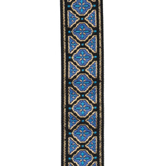 D'Addario Eco Woven Guitar Strap, Blue & Gold