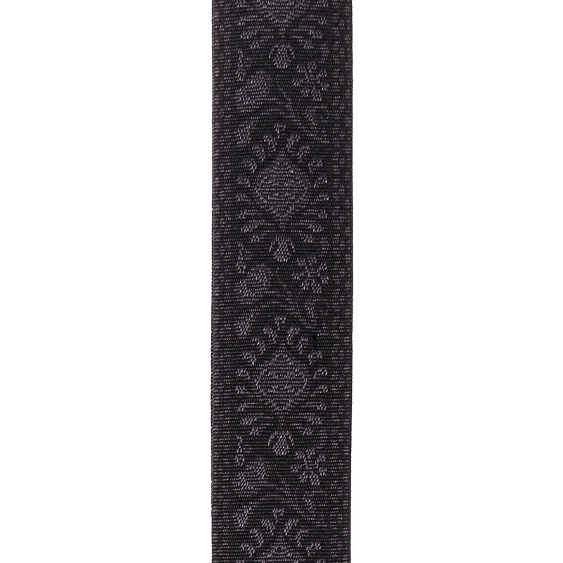 D'Addario Pad Lock Woven Guitar Strap, Monterey Black Tubular