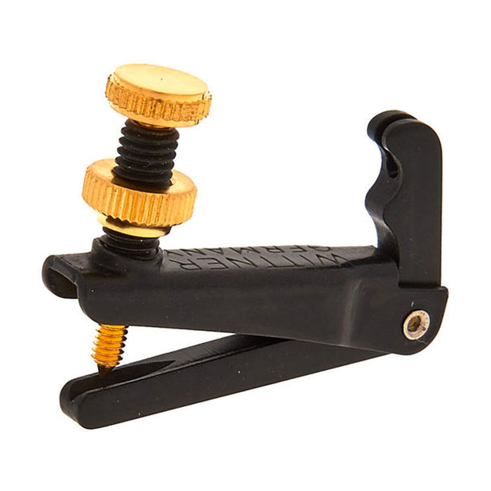 Violin String Adjuster – Black w/Gold Screws 1/2