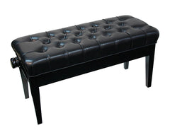 Linley Mono Adjustable Duet Piano Bench - Black