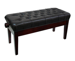 Linley Mono Adjustable Duet Piano Bench - Mahogany