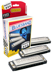 Hohner Blues Band 3-Pce Harmonica Value Pack in the Keys C, G, A