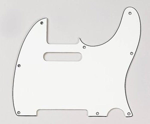 Electric Guitar Pickguard-Pickboy T-type 1Ply White