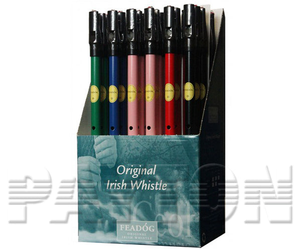 Feadog Whistle Display 36-Coloured D