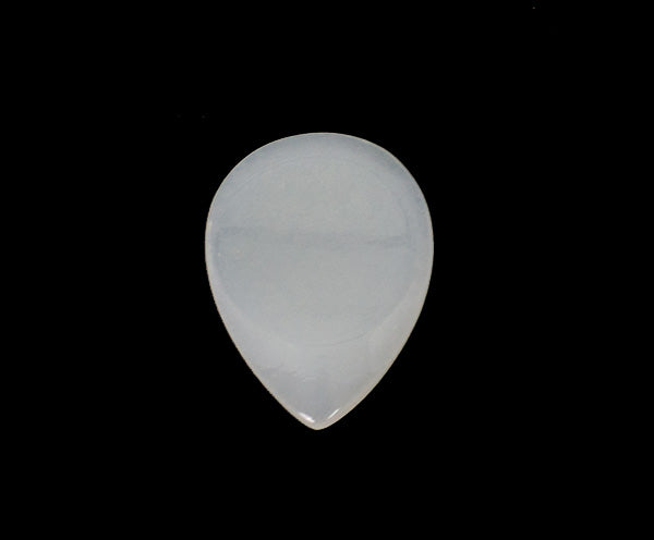 Guitar Pick - Authentic Jade - White Stone