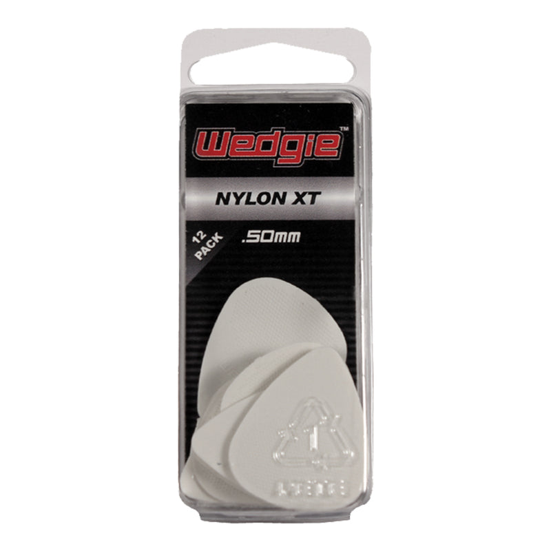 Wedgie Nylon Pick 12Pack .60 Light Grey