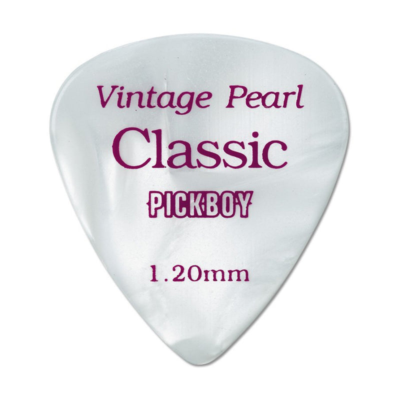 Pickboy Guitar Pick - Vintage White Pearl (12pack) 1.20